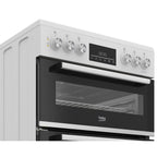Beko EDC6731W 60cm Double Oven Electric Cooker with Ceramic Hob in White