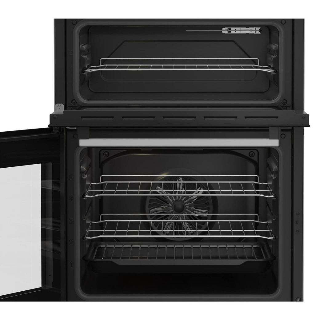 Beko EDC6731W 60cm Double Oven Electric Cooker with Ceramic Hob in White