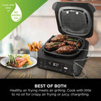 Ninja 5-in-1 Grill & Air Fryer – Black/Silver - EG351UK