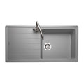 Rangemaster Elements Igneous Granite 1 Bowl Inset Sink - Dove Grey (ELE1051DG) - Ex-Display