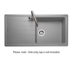 Rangemaster Elements Igneous Granite 1 Bowl Inset Sink - Dove Grey (ELE1051DG) - Ex-Display