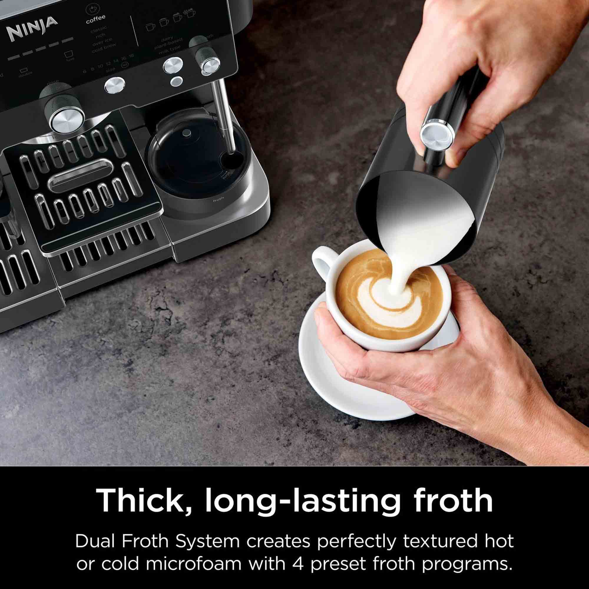 Ninja Luxe Café Premier Series Espresso Machine in Black - ES601UKBK