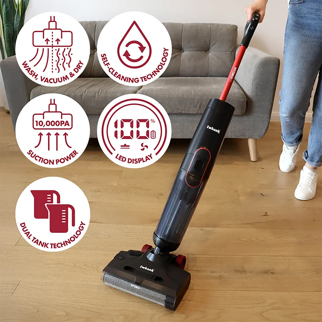 Ewbank HYDROH1 Cordless Hard Floor Cleaner, 2-in-1 Wet & Dry Vacuum - EWHF03988