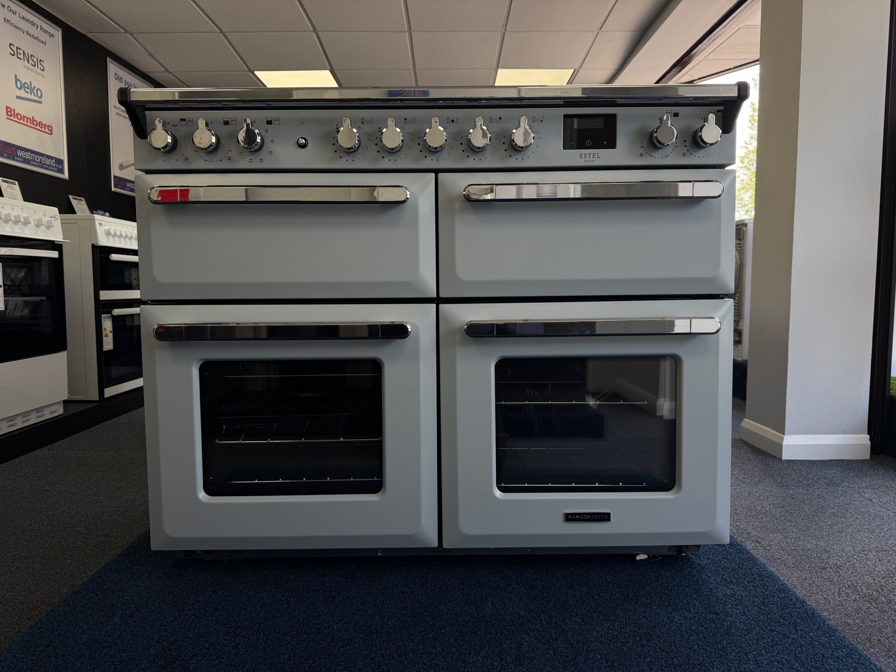 Rangemaster Estel Deluxe 110cm Induction Range Cooker (Ex-Display) - ESDLB110EIPMSB/CM1