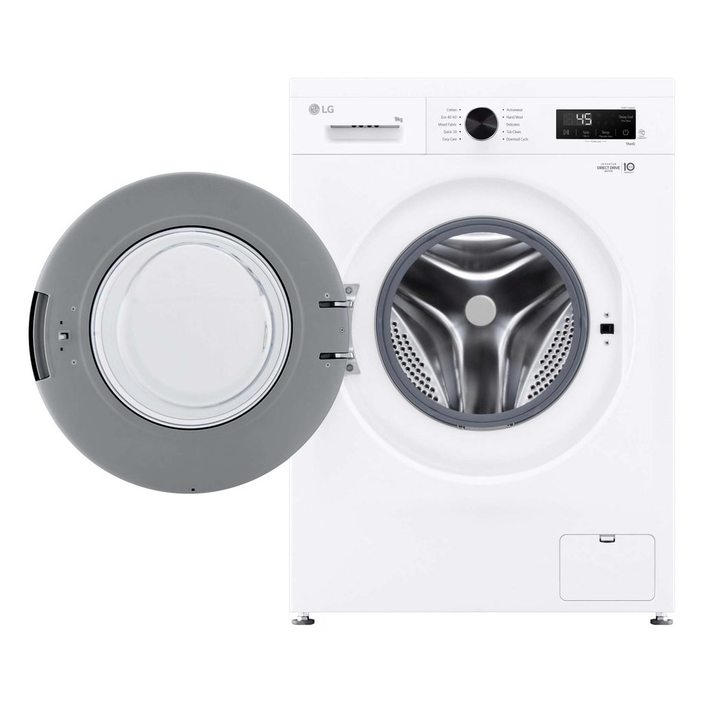 LG F4X1009NWK 9kg, 1400 Spin, Freestanding Washing Machine with Quick Wash, White