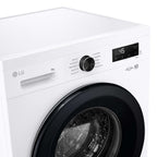 LG F4X1009NWK 9kg, 1400 Spin, Freestanding Washing Machine with Quick Wash, White