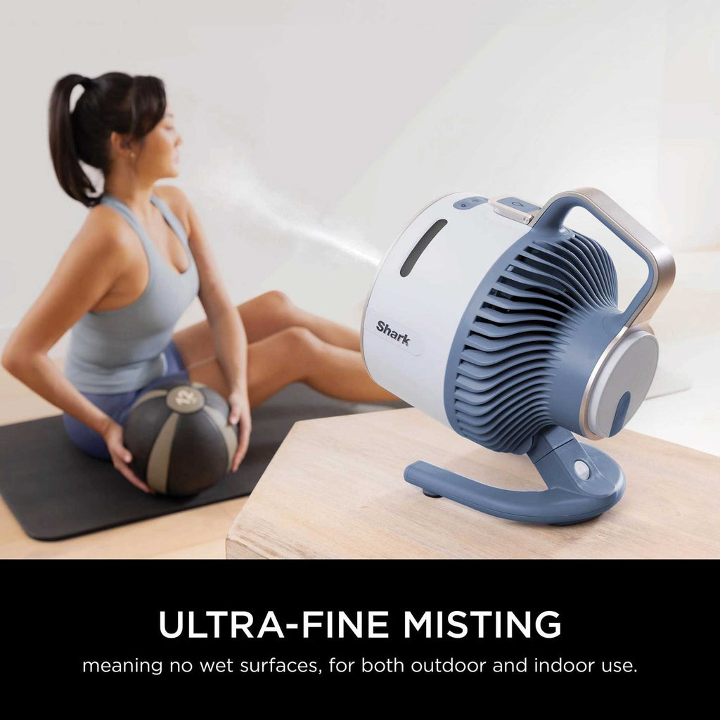 Shark FlexBreeze HydroGo Misting Fan – Glacier Blue | FA050UKBL