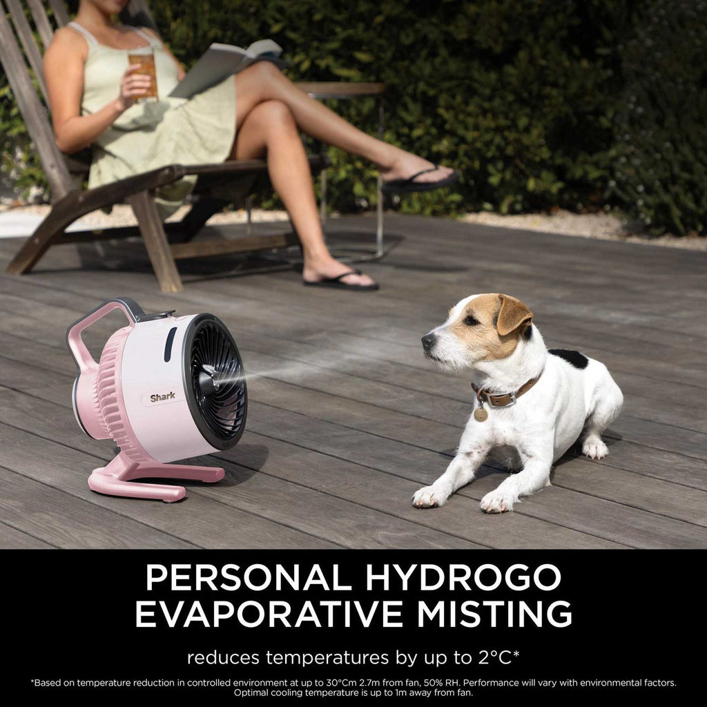 Shark FlexBreeze HydroGo Misting Fan – Ballet Pink | FA050UKPK