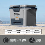 Ninja FrostVault 28L Hard Cooler with Dry Zone - Slate Grey - FB131UKGY