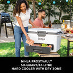 Ninja FrostVault 47L Hard Cooler with Dry Zone – Cloud White - FB151UKWH