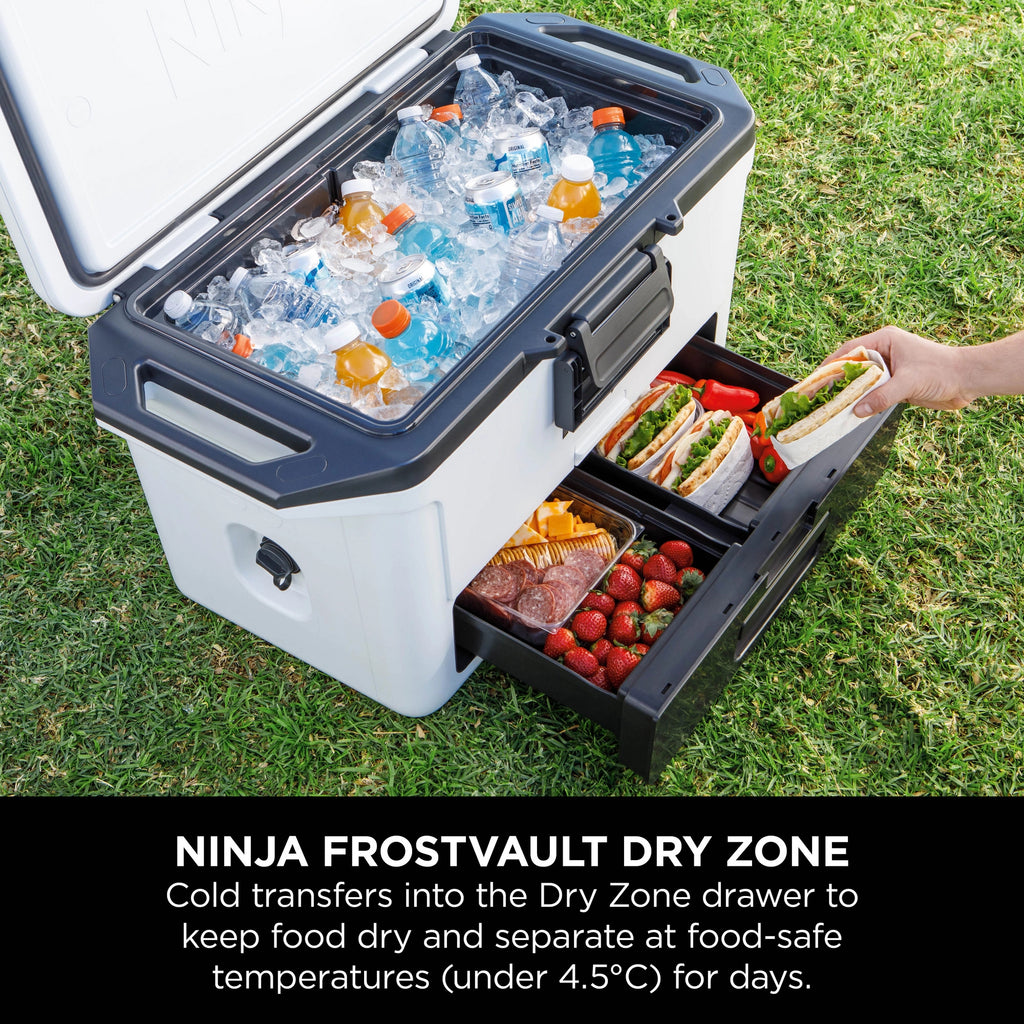 Ninja FrostVault 47L Hard Cooler with Dry Zone – Cloud White - FB151UKWH