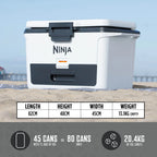 Ninja FrostVault 47L Hard Cooler with Dry Zone – Cloud White - FB151UKWH
