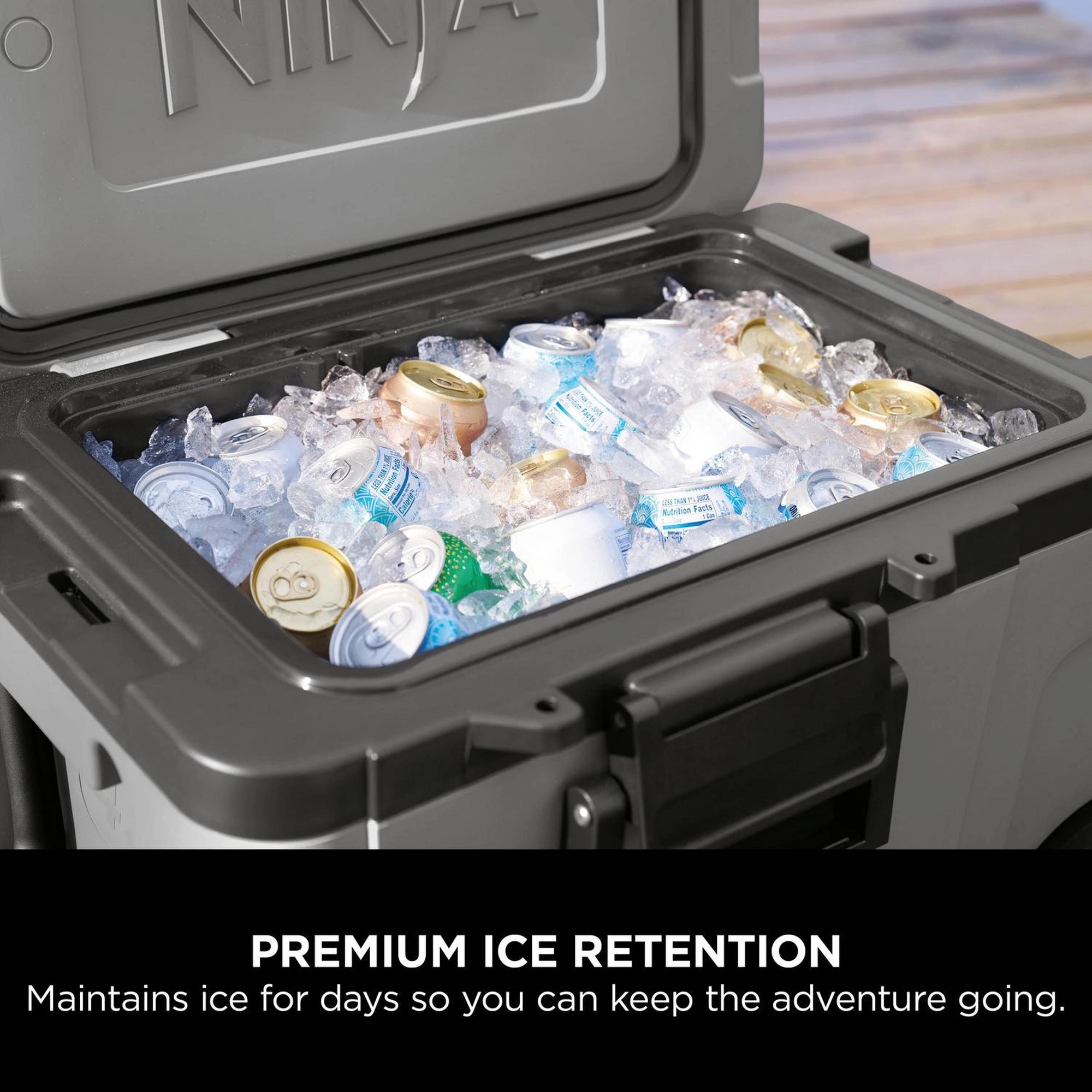 Ninja FrostVault 42L Wheeled Cooler with Dry Zone - Slate Grey - FB245UKGY