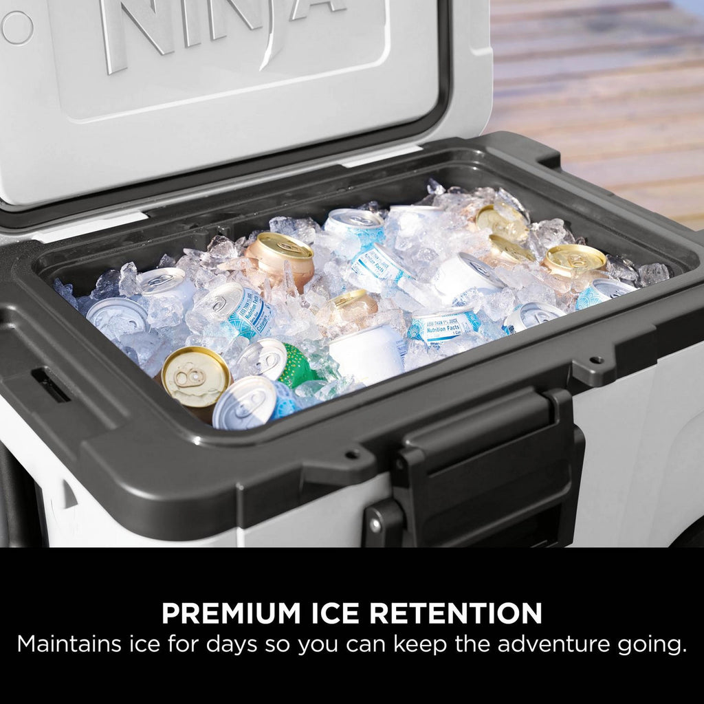 Ninja FrostVault 42L Wheeled Cooler with Dry Zone - Cloud White - FB245UKWH