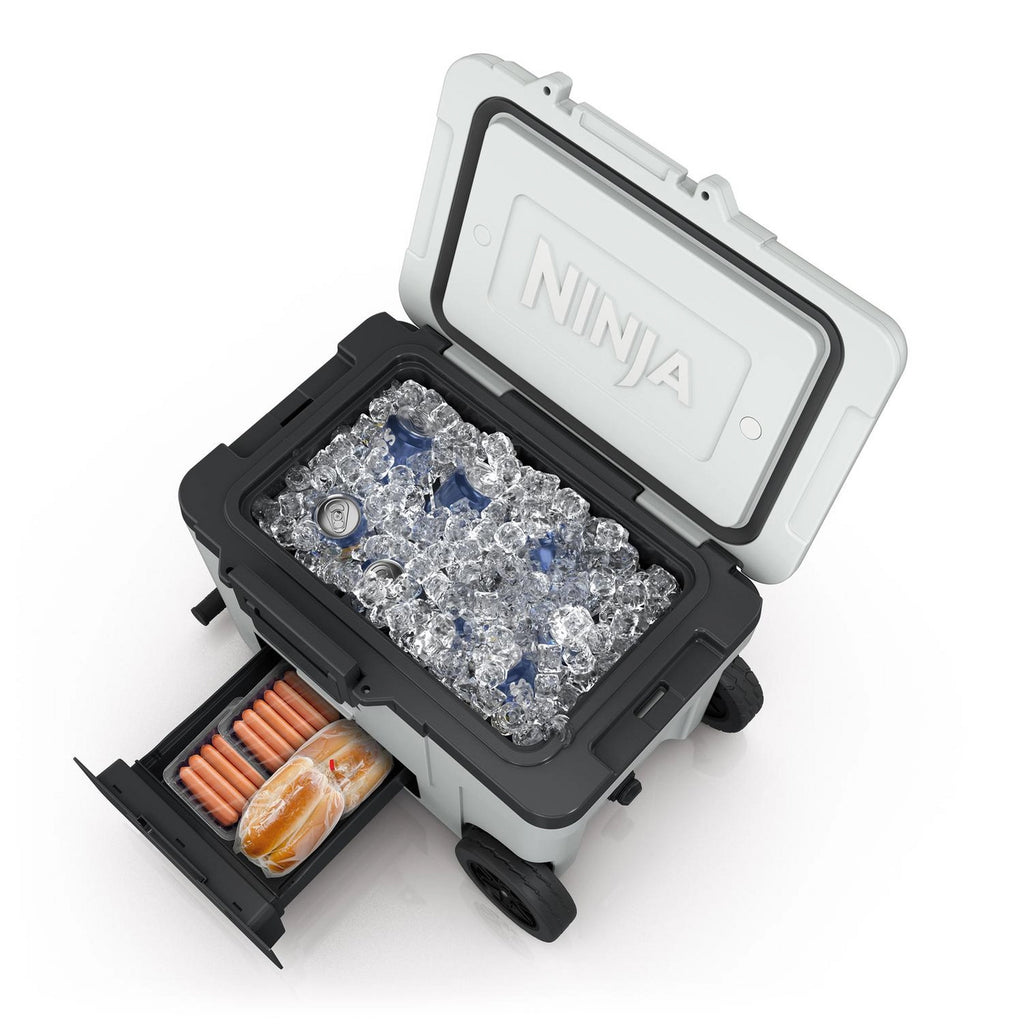 Ninja FrostVault 42L Wheeled Cooler with Dry Zone - Cloud White - FB245UKWH