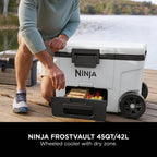 Ninja FrostVault 42L Wheeled Cooler with Dry Zone - Cloud White - FB245UKWH