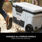Ninja FrostVault 42L Wheeled Cooler with Dry Zone - Cloud White - FB245UKWH