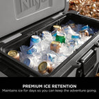 Ninja FrostVault 61L Wheeled Cooler with Dry Zone - Slate Grey - FB265EUUKGY