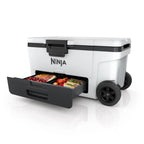 Ninja FrostVault 61L Wheeled Cooler with Dry Zone - Cloud White - FB265EUUKWH