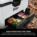 Ninja FrostVault 61L Wheeled Cooler with Dry Zone - Cloud White - FB265EUUKWH