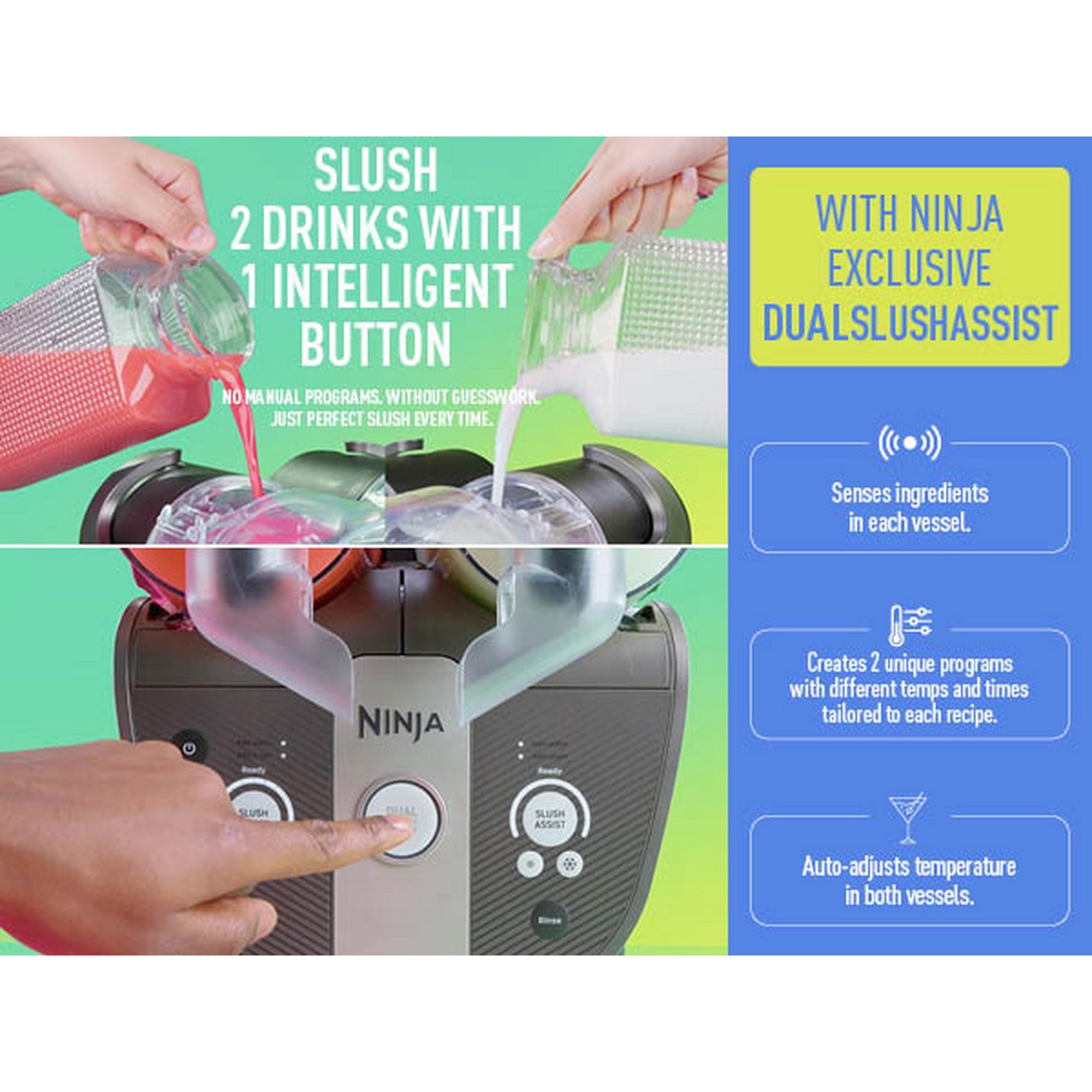 Ninja SLUSHi Twist Frozen Drink Maker – Blue - FS701UKBL