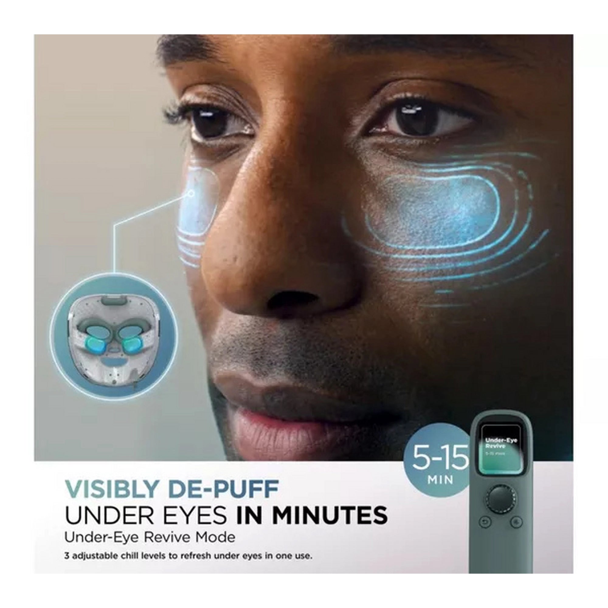 Shark CryoGlow Under Eye Cooling & LED Repair Mask - Frosted Green - FW312UKSG