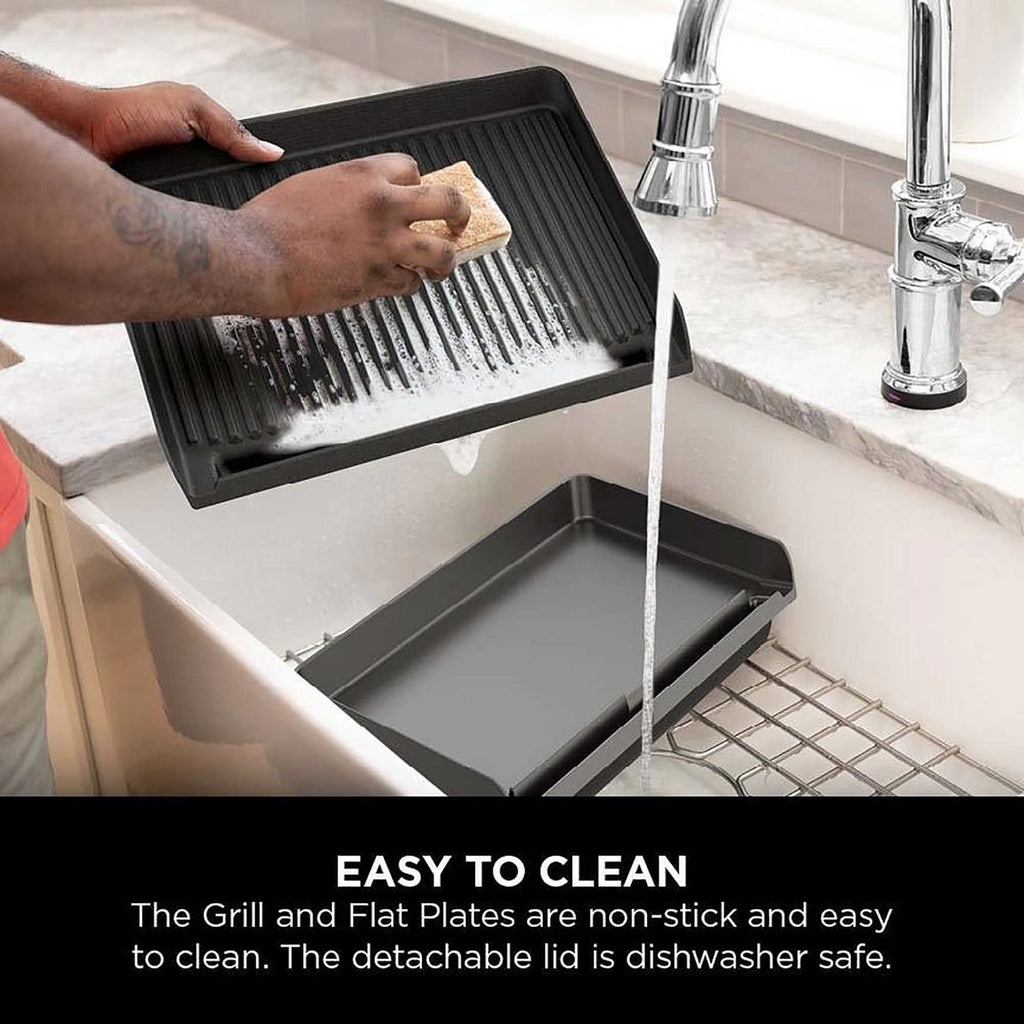 Ninja Sizzle Indoor Grill & Flat Plate – Black | GR101UK