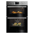 AEG GU5CP20M Built In Electric Double Oven, 89cm High, Main Oven Fan, Top Convention Oven & Grill