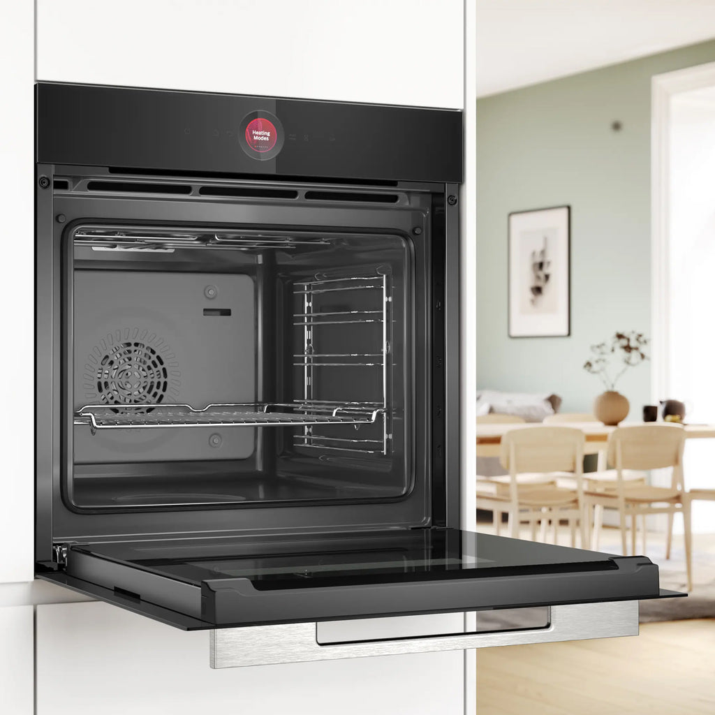 Bosch HBG7341B1B Built In Single Electric Multi-function Fan Oven with Grill, Eco Clean Direct, black