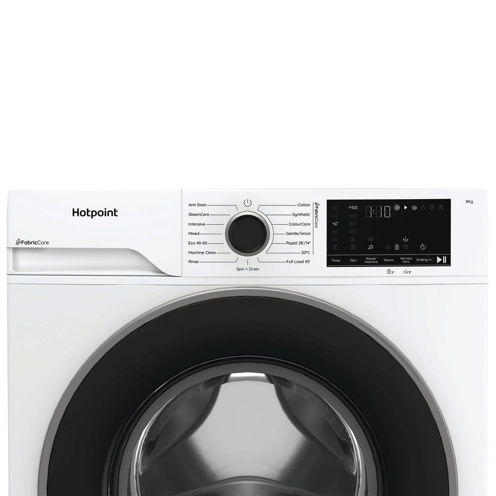 Hotpoint HBWH 93 CARE UK 9kg, 1400 Spin, Freestanding Washing Machine with Quick Wash, White