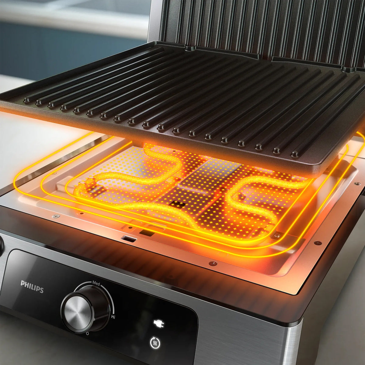 Philips 5000 Series Contact Grill – Steel - HD6301_90