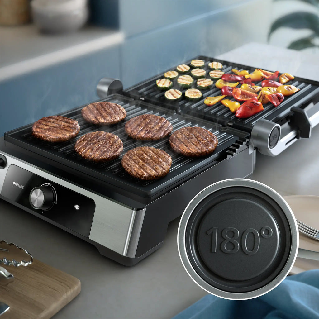 Philips 5000 Series Contact Grill – Steel - HD6301_90