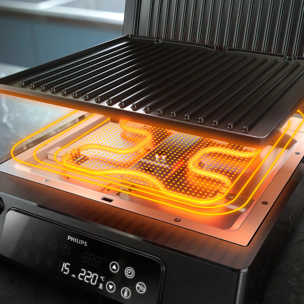 Philips 7000 Series Contact Grill with Food Probe – Black - HD6307_70
