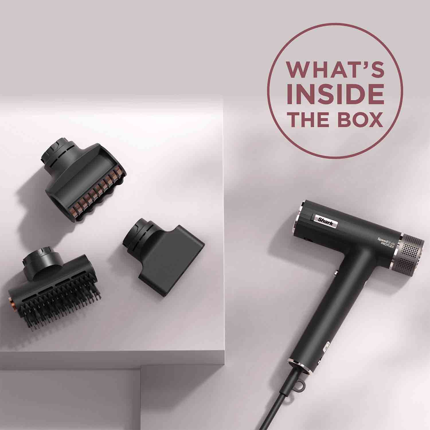 Shark SpeedStyle Pro 3-in-1 High-Velocity Hair Dryer System in Black - HD731UK