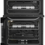 Hotpoint HDG6GDCWX 60cm Freestanding Gas Double Oven and Gas Grill Gas Cooker with Gas Hob, Sainless Steel