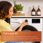 Hotpoint HEV841WUK 8kg, 1400 Spin, Freanding Washing Machine with Quick Wash