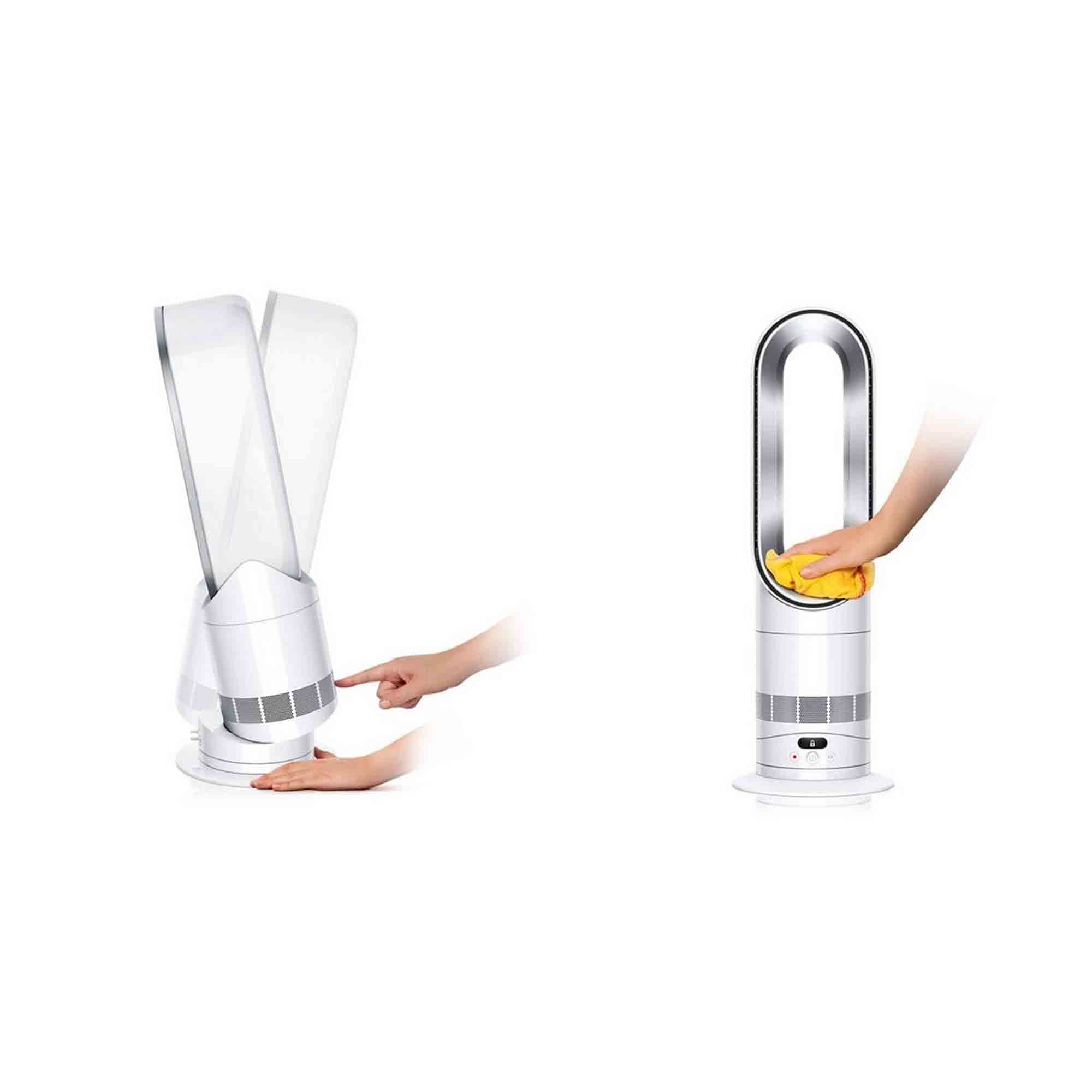 The fan is tiltable and easy to clean.