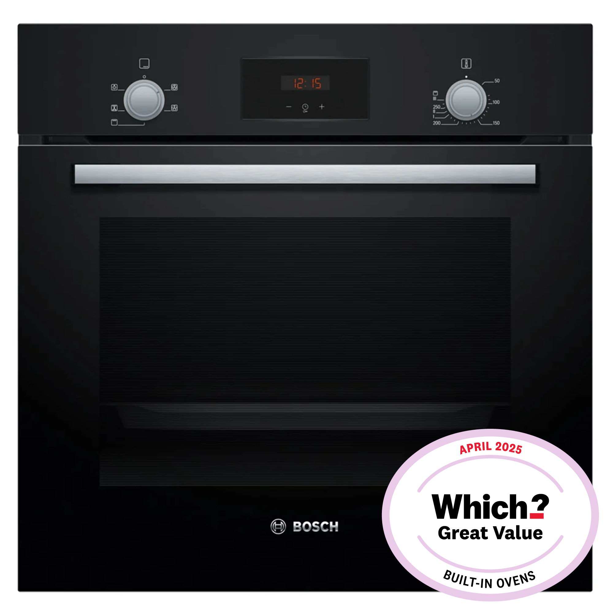 Bosch HHF113BA0B Built In Single Electric Fan Oven with Grill, Black