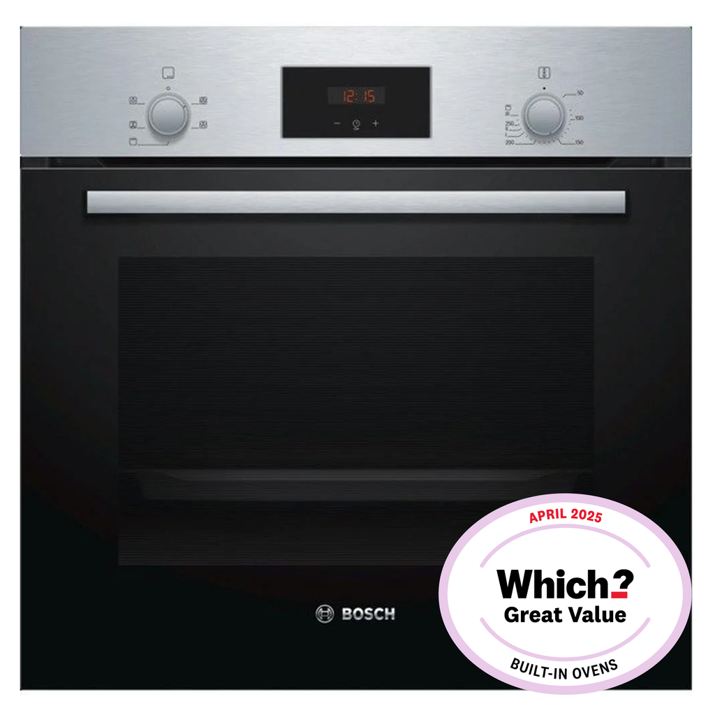 Bosch HHF113BR0B Built In Single Electric Fan Oven with Grill, Stainless Steel