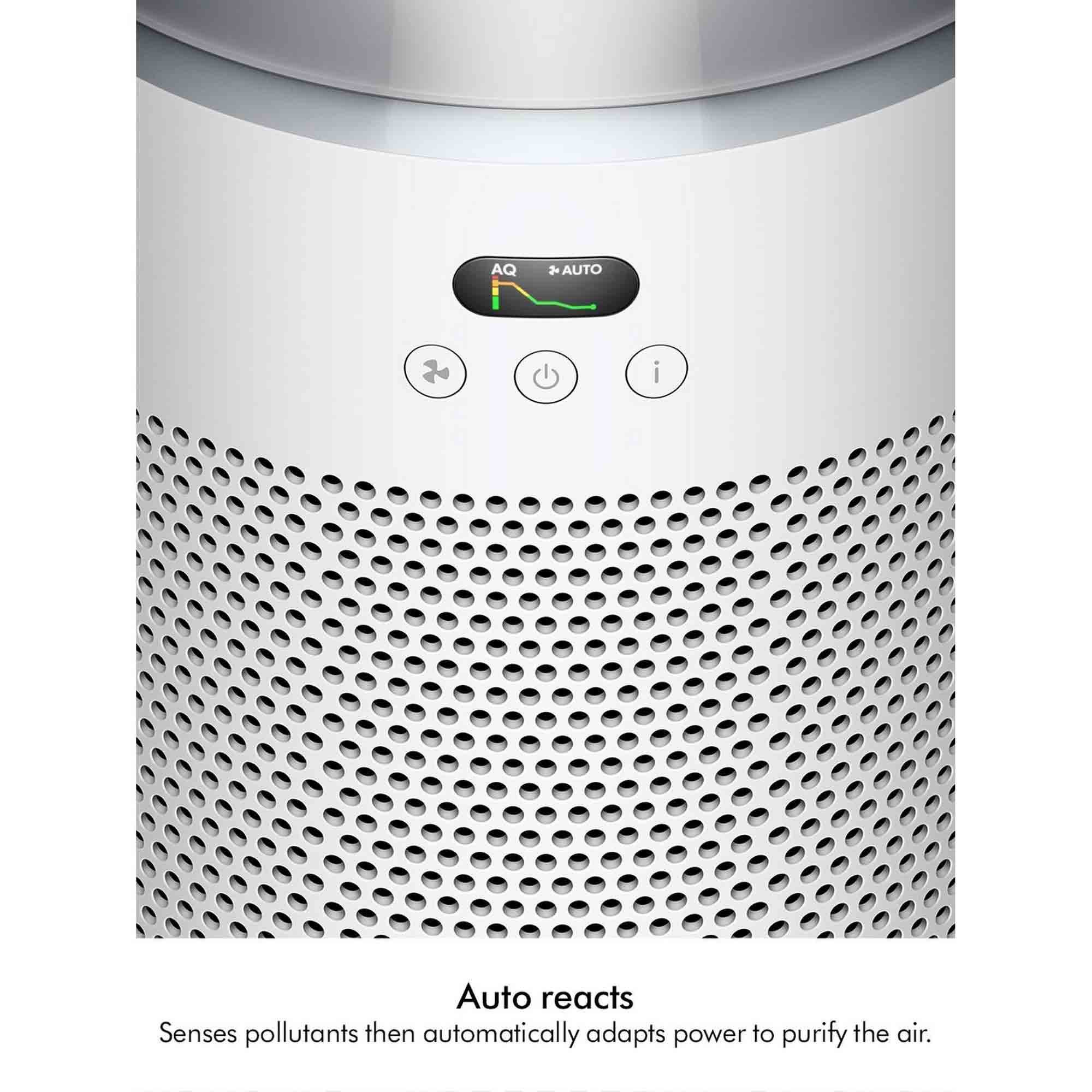 Dyson HJ10 Auto Reacts. Senses pollutants then automatically adapts power to purify the air.