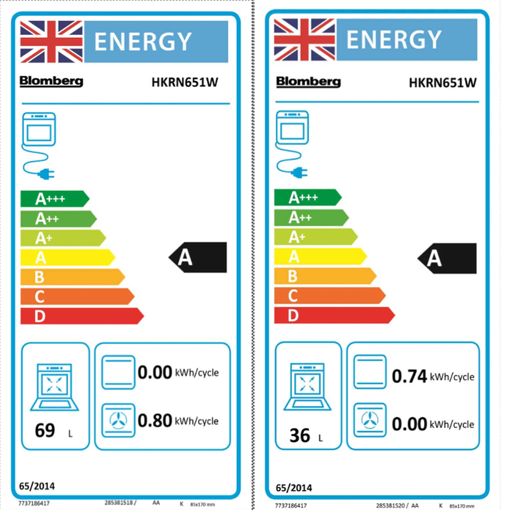 Blomberg HKRN651W 60cm Freestanding Double Oven and Grill Electric Cooker with Ceramic Hob, White