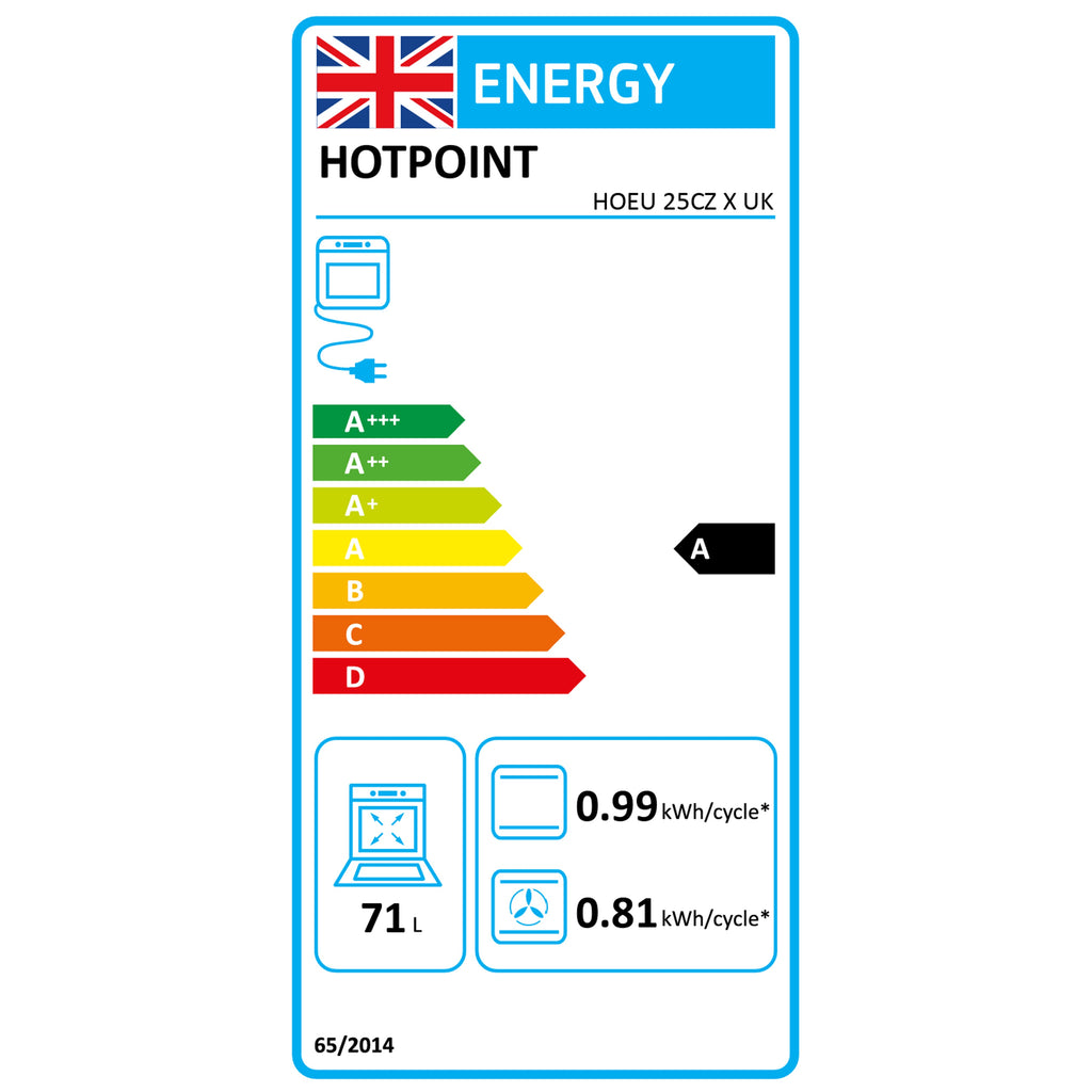 Hotpoint HOEU25CZXUK Built In Single Electric Multi-function Fan Oven with Grill, Stainless Steel