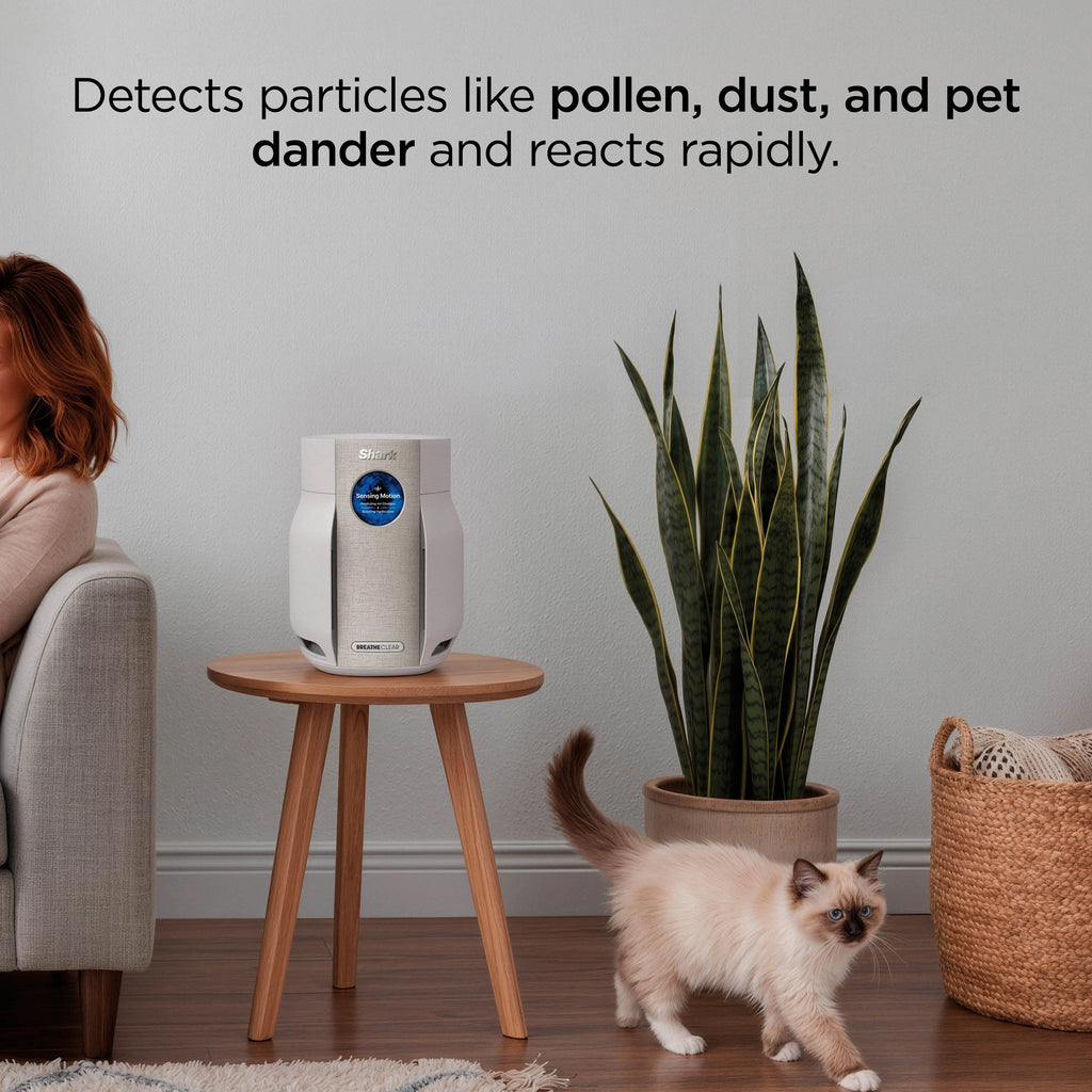 Shark BreatheClear Compact Air Purifier with NeverChange6 - Dove (HP062UK)