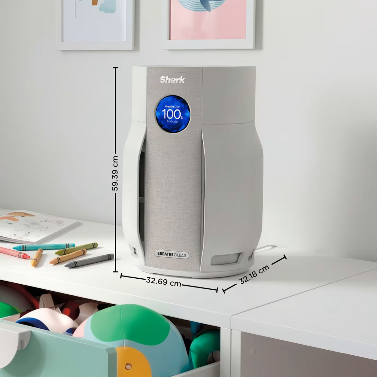 Shark BreatheClear with NeverChange6 Air Purifier - Dove - HP162UK