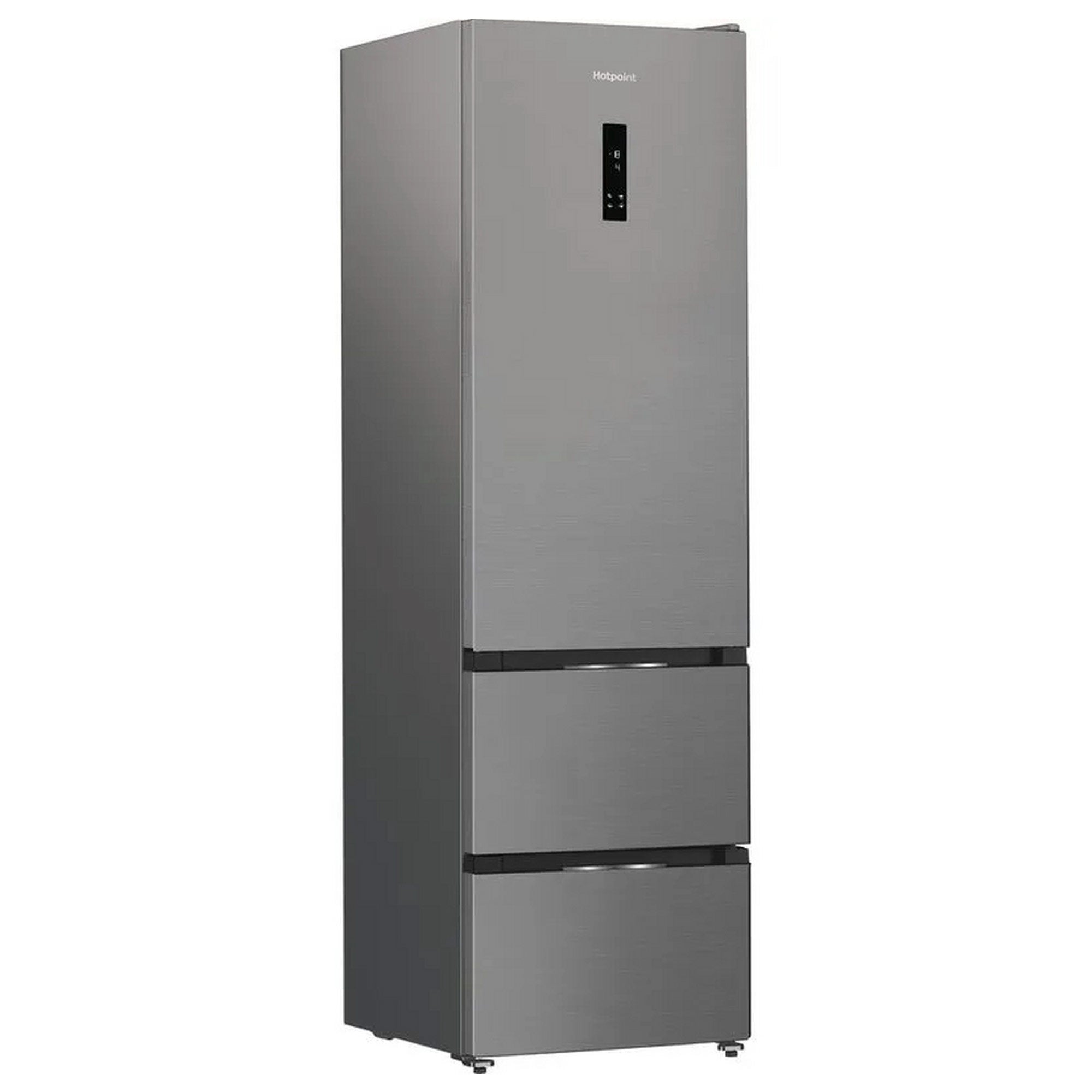 Hotpoint HPKF5351XP4UK 3 Door American Fridge Freezer, 249L Fridge, 102L Freezer, 60cm Wide, Frost Free, Brushed Steel