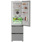 Hotpoint HPKF5351XP4UK 3 Door American Fridge Freezer, 249L Fridge, 102L Freezer, 60cm Wide, Frost Free, Brushed Steel
