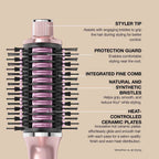 Shark Glossi 2-in-1 Hot Tool and Air Glosser Brush in Pink - HT302UKPK