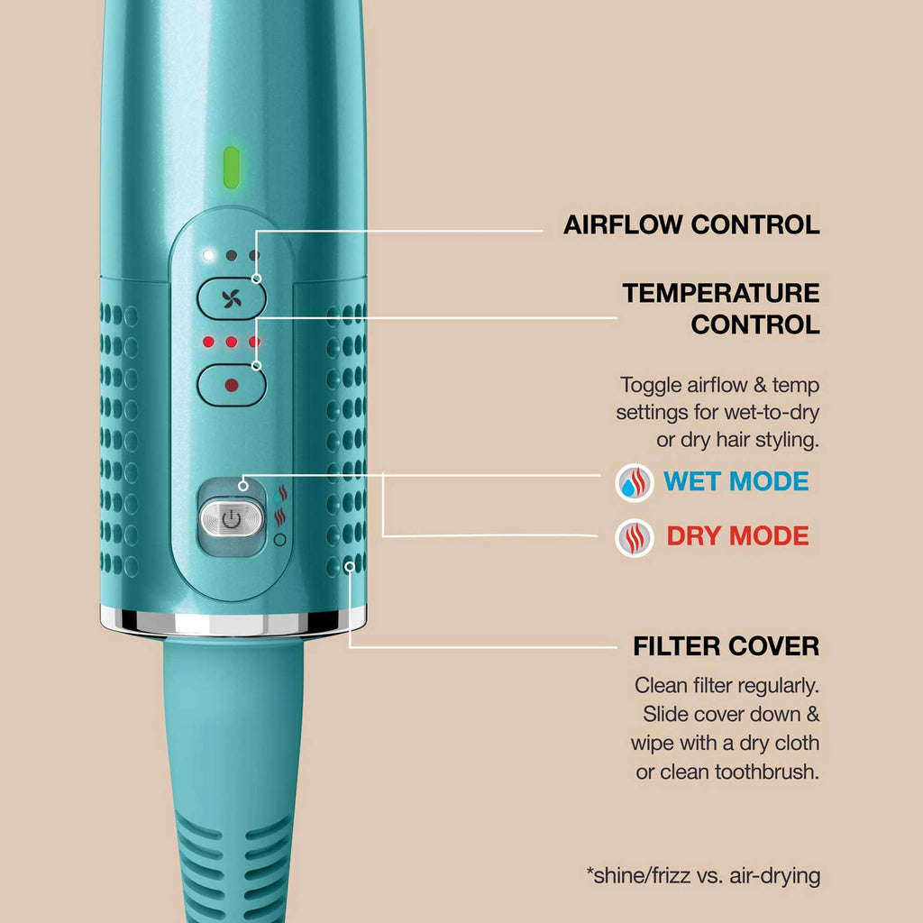 Shark Glossi 2-in-1 Hot Tool & Air Glosser – Teal | HT302UKTL
