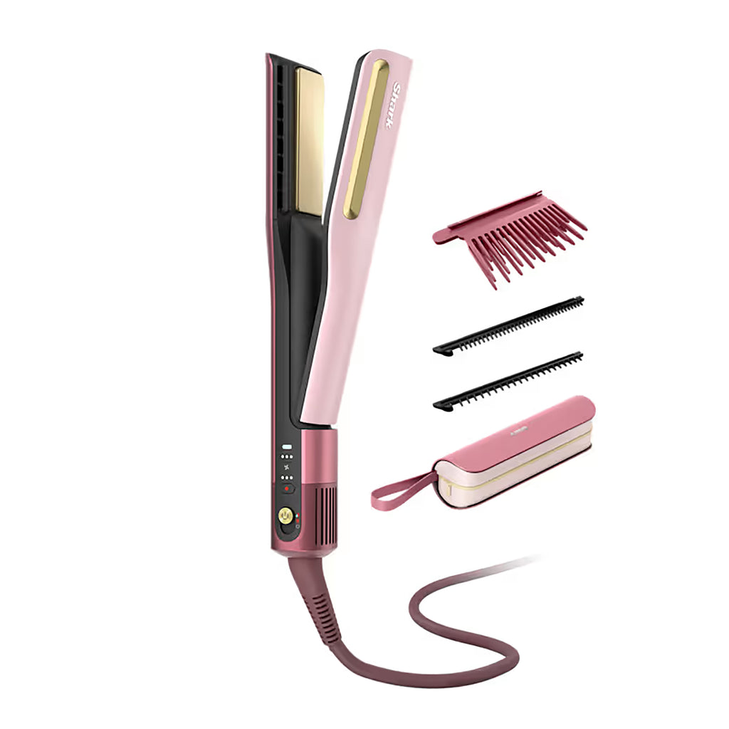 Shark SilkiPro Hair Straightener & Dryer - Rose Petal - HT401UKPK
