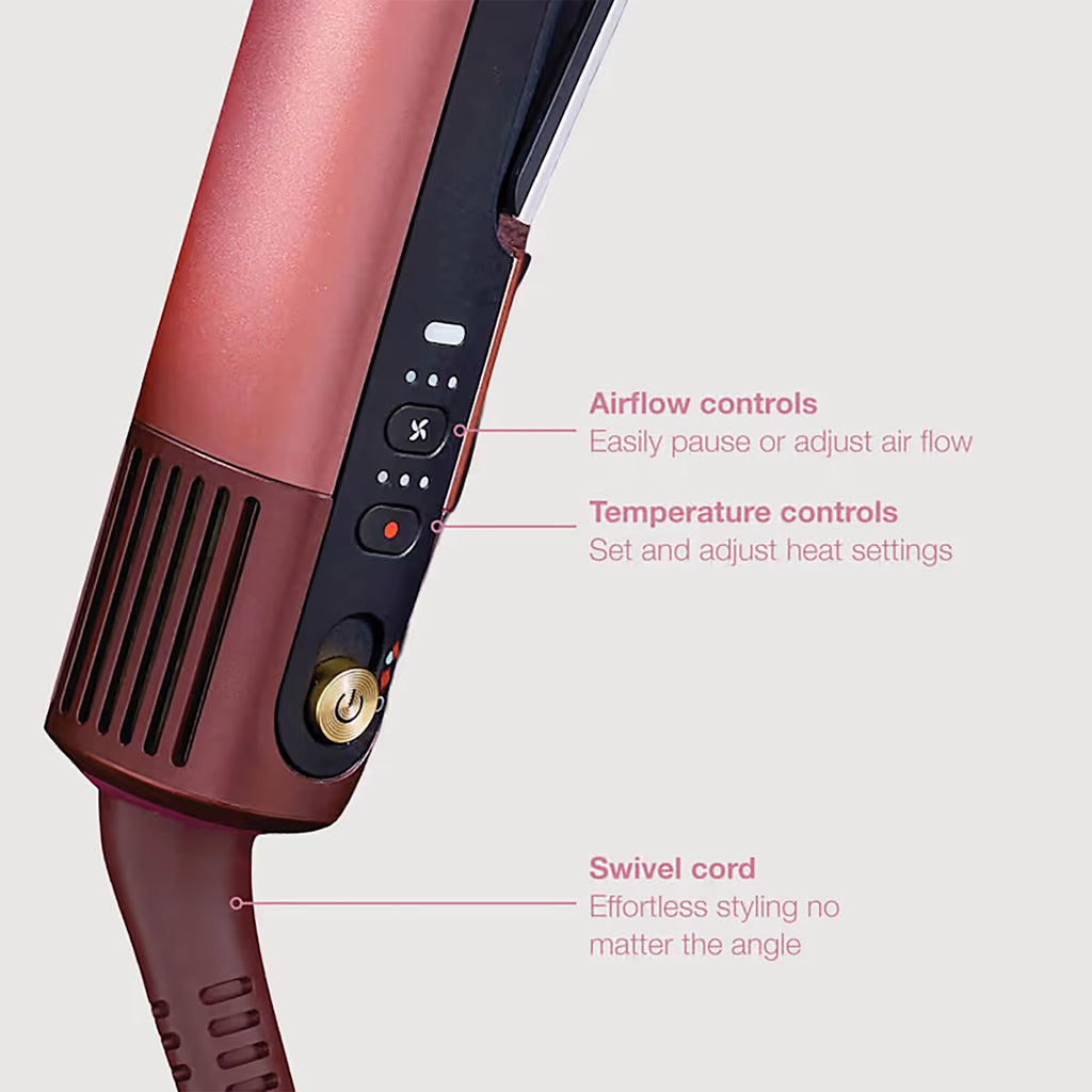 Shark SilkiPro Hair Straightener & Dryer - Rose Petal - HT401UKPK